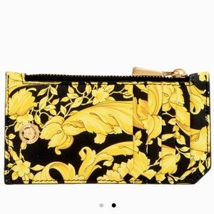 Sold VERSACE 💛 NWB BAROCCO CARD HOLDER WITH KEY FOB